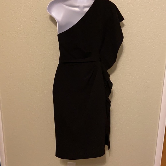 White House Black Market One Shoulder Ruffle Lined - Picture 4 of 7